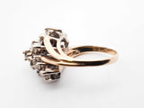 0.64 Ctw Diamond & 14k Yellow Gold Waterfall Ring 4.7 Gram Size 4.25 Fw0725wzxdu