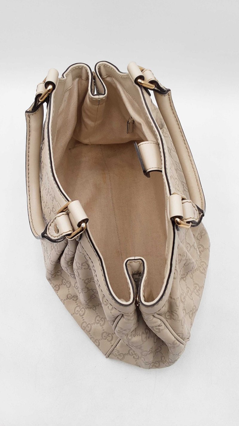 Gucci Sukey Medium Tote Bag In Mystic White Guccissima Leather Fw1125lrxdu