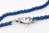 David Yurman Blue Stainless Steel Box Chain Necklace 18 Inch Eb0426srdu