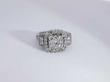 1.66 Cttw Diamond 14k White Gold Ring 9.3 Grams Size 8 Aa1025srzsa