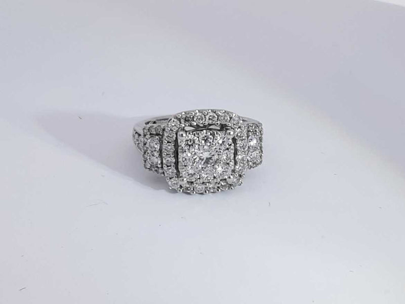 1.66 Cttw Diamond 14k White Gold Ring 9.3 Grams Size 8 Aa1025srzsa
