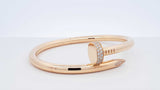 Cartier Juste Un Clou Diamond & 18k Gold Bracelet 48.8 Gm Size 19 Fw0925lzxzxdu