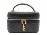 Yves Saint Laurent Gaby Vanity Case In Black Quilted Lambskin Fw0726lozxdu