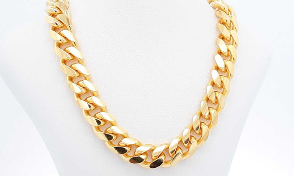 Sterling Gold Plated Cuban Link Chain 89 Grams 22 Inch Eblcpdu 144030007294