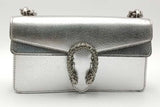 Gucci Dionysus Metallic Silver Leather Shoulder Bag Eb1026erxsa