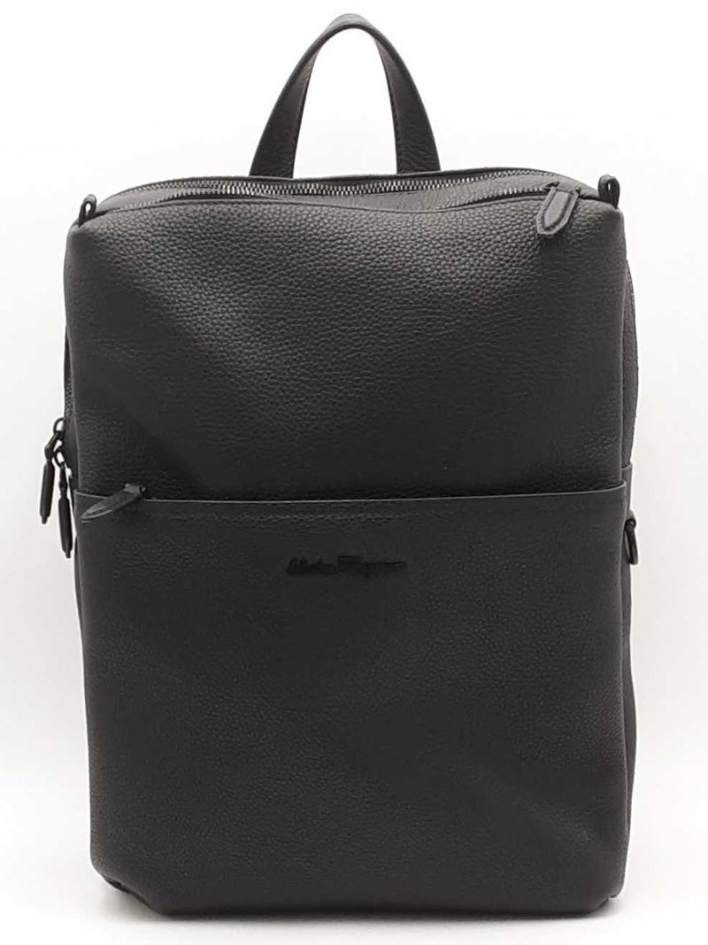 Salvatore Ferragamo Leather Backpack Black Aa0825wxzsa