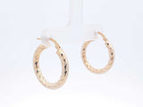 Twisted Textured Hoop Earrings In 14k Yellow Gold 1.8 Grams Fw0326llxdu