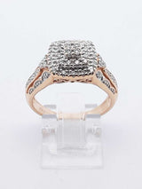 Keepsake 0.48 Cttw Diamond & 10k Gold Halo Ring 5.4 Grams Size 8.5 Fw0725orxdu