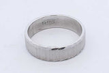 14k White Gold Wedding Band 6.6 Grams Size 10 Eb0426orxde