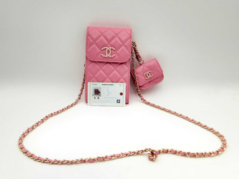 Chanel Caviar Quilted Airpods Pro And Phone Case Hs0724lxzxsa