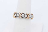 Tiffany & Co. Sixteen Stone Diamond Platinum & 18k Ring 9.6g Sz 7.5 Eb0826iexzde