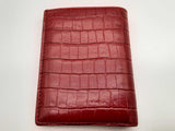 Tom Ford Red Croc Embossed Leather Card Holder Wallet Do1124owxde