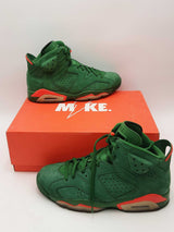 Nike Air Jordan 6 Retro "Green Suede Gatorade" Sneakers Size 10 Eb0625oxzsa