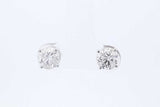 2.0cttw Diamond Stud Screwback Earrings In 14k White Gold 1.5 Grams Eb0826oxxzde