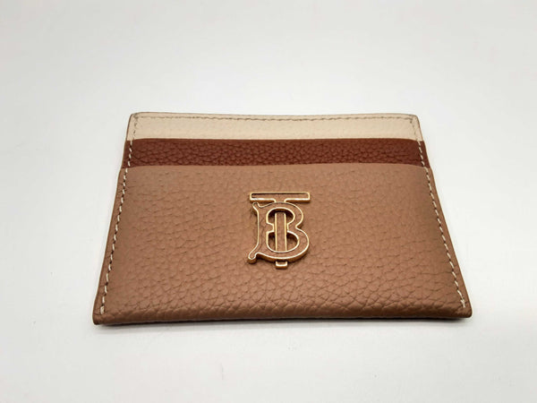 Burberry Tb Monogram Brown Leather Card Holder Wallet Do0524lxzde