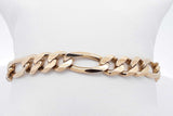 14k Yellow Gold Figaro Link Bracelet 21.1 Grams 8.5 Inch Eb0826loxzsa