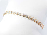 2.10 Cttw Diamond & 14k Yellow Gold Tennis Bracelet 6.7 Grams 7 Inch Fw0726rrxdu