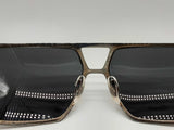 Chrome Hearts Rehab 1 Silver Black Leather Sunglasses Do1124oxzde