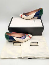 Gucci Crystal Gg Multicolor Snakeskin Pumps Size Eu 36 Fw1124lrxsa