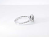 0.26 Cttw Diamond & 10k White Gold Halo Ring 2.7 Grams Size 6.75 Fw1025oxrdu