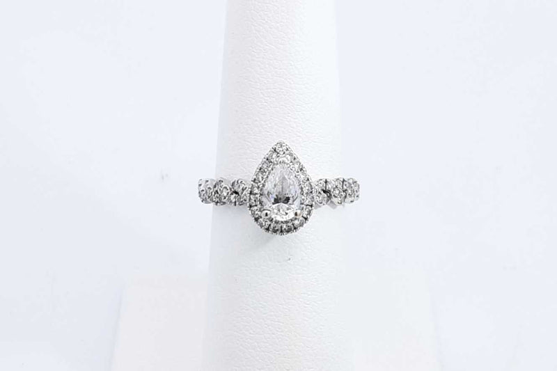 Approx. 1.7ctw Diamond Ring In 14k White Gold 3.3 Grams Size 6.25 Eb0924ioxdu