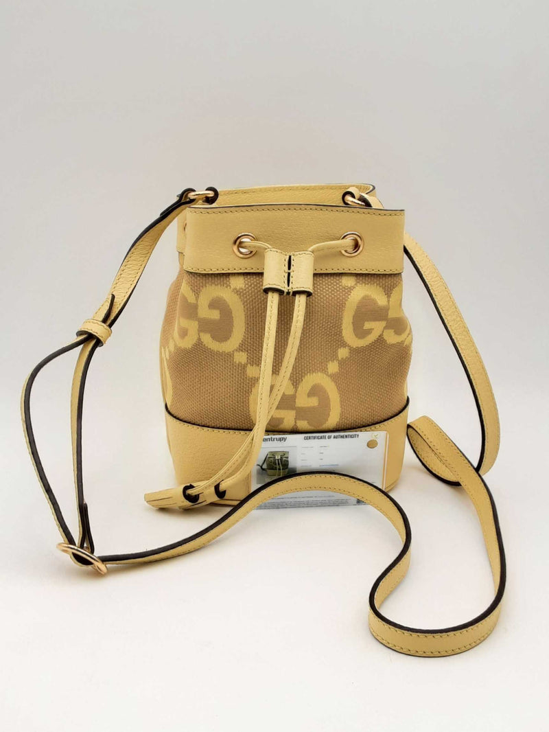 Gucci Ophidia Gg Bucket Bag In Yellow Eb0924cxzsa