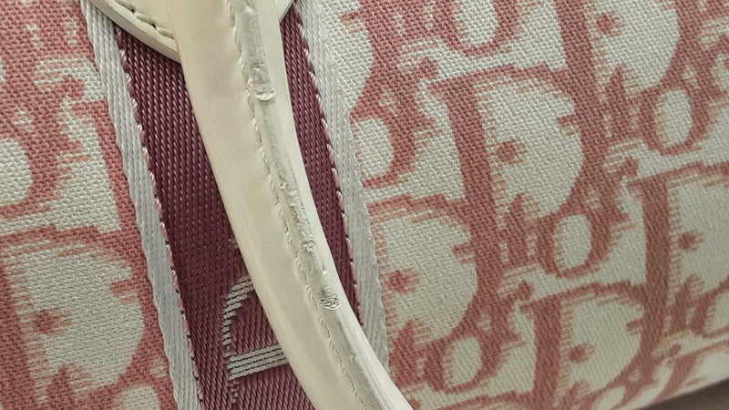 Christian Dior Canvas Diorissimo Pink Oblique Trotter Boston Bag Eb1125prxdu