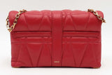 Versace Kleio Quilted Red Leather Crossbody Bag Eb0326pxzsa