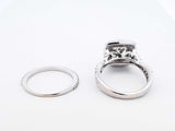 1.98 Cttw Diamond & 14k White Gold Bridal Set 6 Grams Size 5 Fw0125lzxdu
