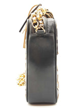Chanel Contrast Stitch Black Tan Leather Camera Crossbody Bag Do0925lrxzde