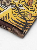 Gucci Bengal Tiger Wristlet Pouch In Gg Supreme Coated Canvas Fw0126oxzdu