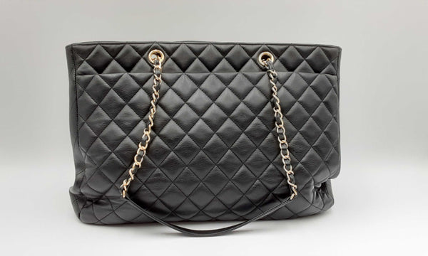 Chanel Quilted Black Leather Large Classic Shopping Tote Eboxxzdu 144030006211