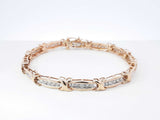 3.0 Cttw Diamond Tennis Bracelet In 10k Yellow Gold 10.1 Gram 7 Inch Fw0626crxdu