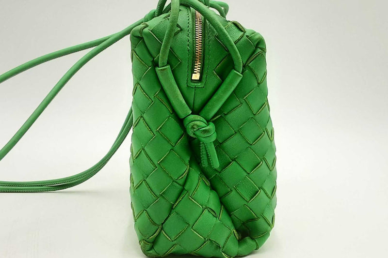 Bottega Veneta Green Intrecciato Leather Shoulder Bag Eb1224wrxsa