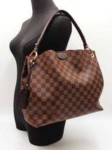 Louis Vuitton Graceful Pm Hobo Bag In Damier Ebene Canvas & Leather Fw0226crxdu