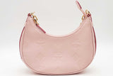 Mcm Aren Crescent Pink Leather Hobo Shoulder Bag Eb0826pxzsa