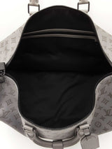 Louis Vuitton Monogram Shadow Keepall Bandoulière 50 In Anthracite Gray Leather Fw0826lzxzdu