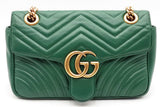 Gucci Gg Marmont Quilted Emerald Green Leather Shoulder Bag Eb0826cxzsa