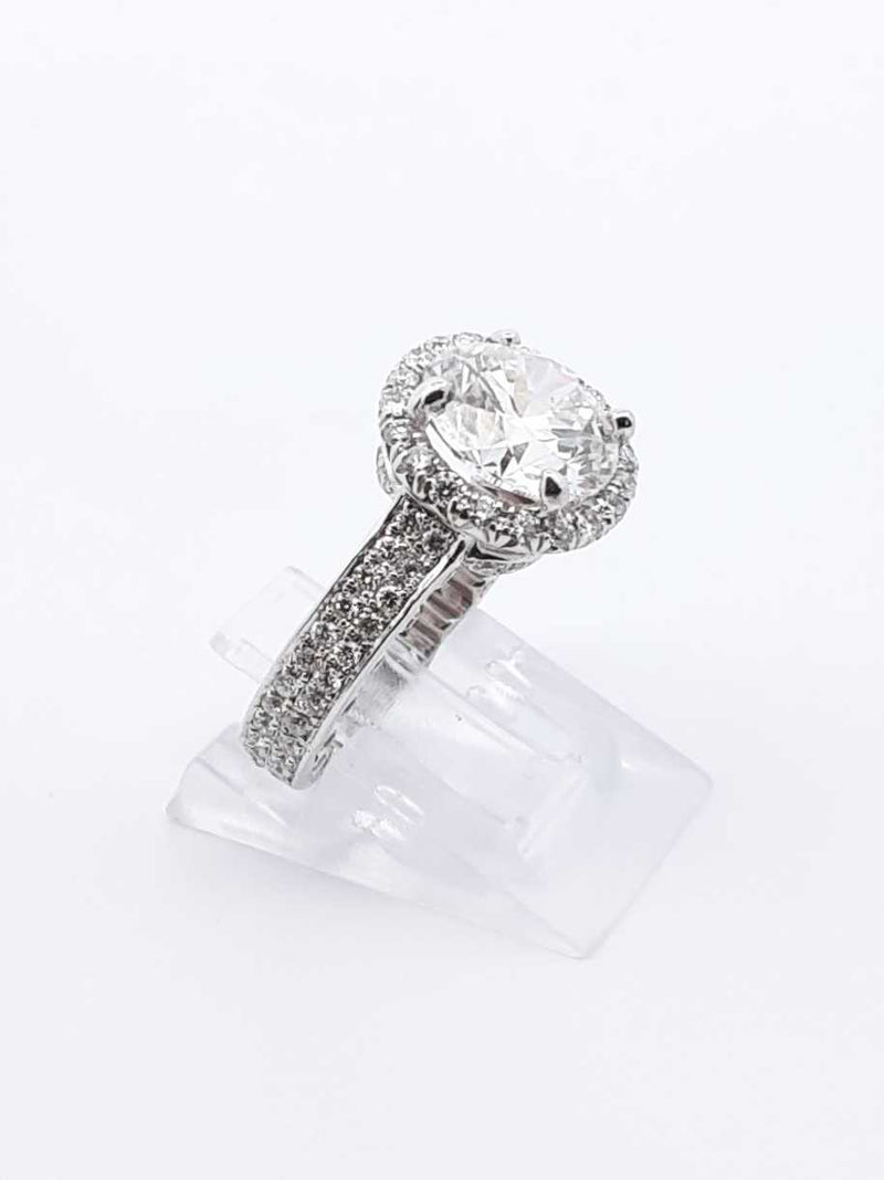 3.80 Cttw Lab-grown & Natural Diamond 14k Gold Ring 5.6 Gram Sz 4.5 Fw0625lowodu