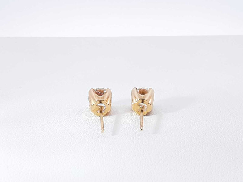 1.40 Cttw Diamond & 14k Yellow Gold Solitaire Stud Earrings 1.7 Grams Fw0725lixzdu