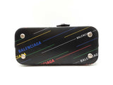 Balenciaga Small Ville Top Handle Bag In Logo Printed Black Leather Fw0925orxdu