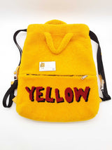 Fendi Vocabulary Yellow Shearling Drawstring Backpack Do1225pxzde