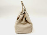 Hermes Birkin 40 Taupe Gray Clemence Palladium Hardware Handbag Do0323lozxzde