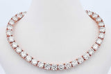 30.75cttw Lab Grown Diamond Tennis Necklace 10k Rose Gold 21.5 In Eb0926pxxzde