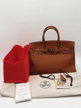 Hermes Birkin 35 Brown Leather Gold Hardware Eb0126llxxzdu