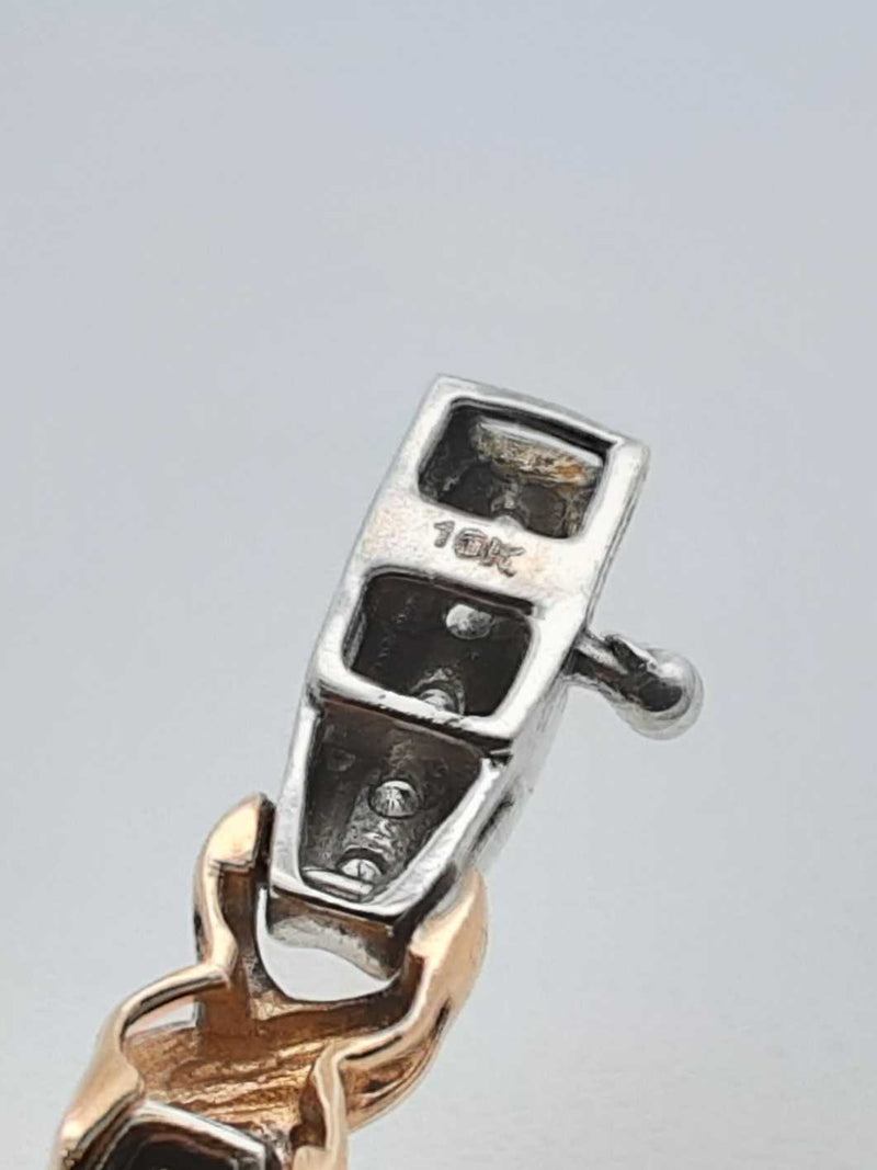 1.10 Cttw Diamond & 10k Two-tone Gold Bracelet 10.8 Grams 7 Inch Fw0624irxdu