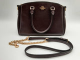 Coach Maroon Red Patent Crossgrain Leather Crossbody Bag Do1024rxde