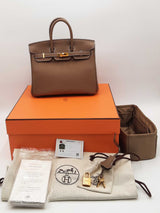 Hermes Birkin 25 Etoupe Togo Leather Eb0126exxzsa