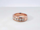 The Leo 1.05 Cttw Diamond & 14k Rose Gold Wedding Band 10.8 Grams Size 8.75 Fw0926lrxzdu