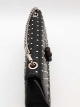 Gucci Miss Bamboo Studded Black Leather Crossbody Bag Eb0326ixzde